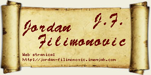 Jordan Filimonović vizit kartica